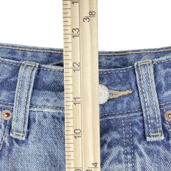 Old Navy Womens Denim Jeans Size 4 Distressed High Rise Straight Leg Cotton Blue - Picture 10 of 11